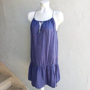 strappy linen drop waist tunic or mini dress